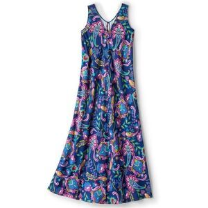 Soft Surroundings Rosalia Maxi Dress Women’s Size Petite Medium Paisley Floral
